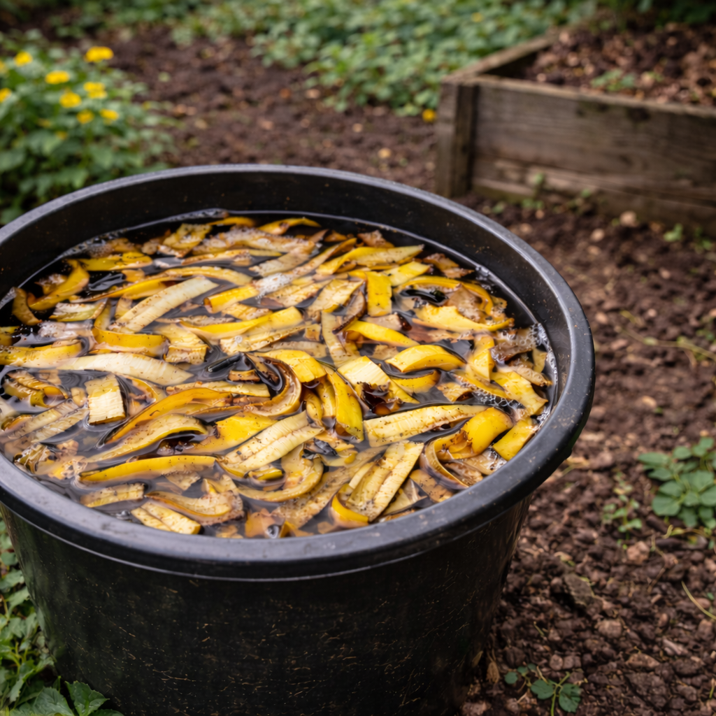 banánové slupky - hnojivo